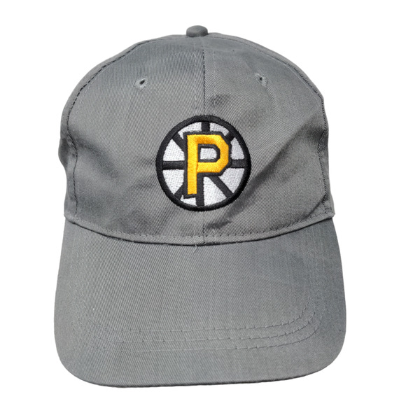 Unbranded Men's Strapback Hat Gray Adjustable 100% Cotton Embroidered P Logo - Picture 1 of 7